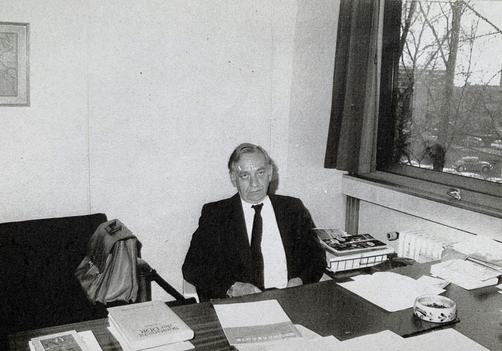 Karl Doehring in seinem Büro, 1970er. Foto: MPI